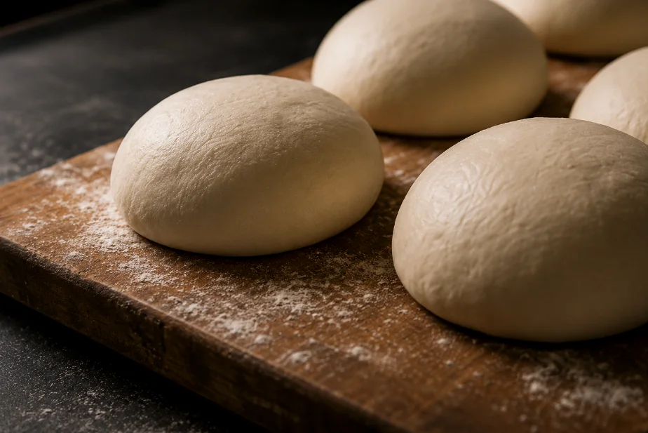 pizzadeg formas till bollar