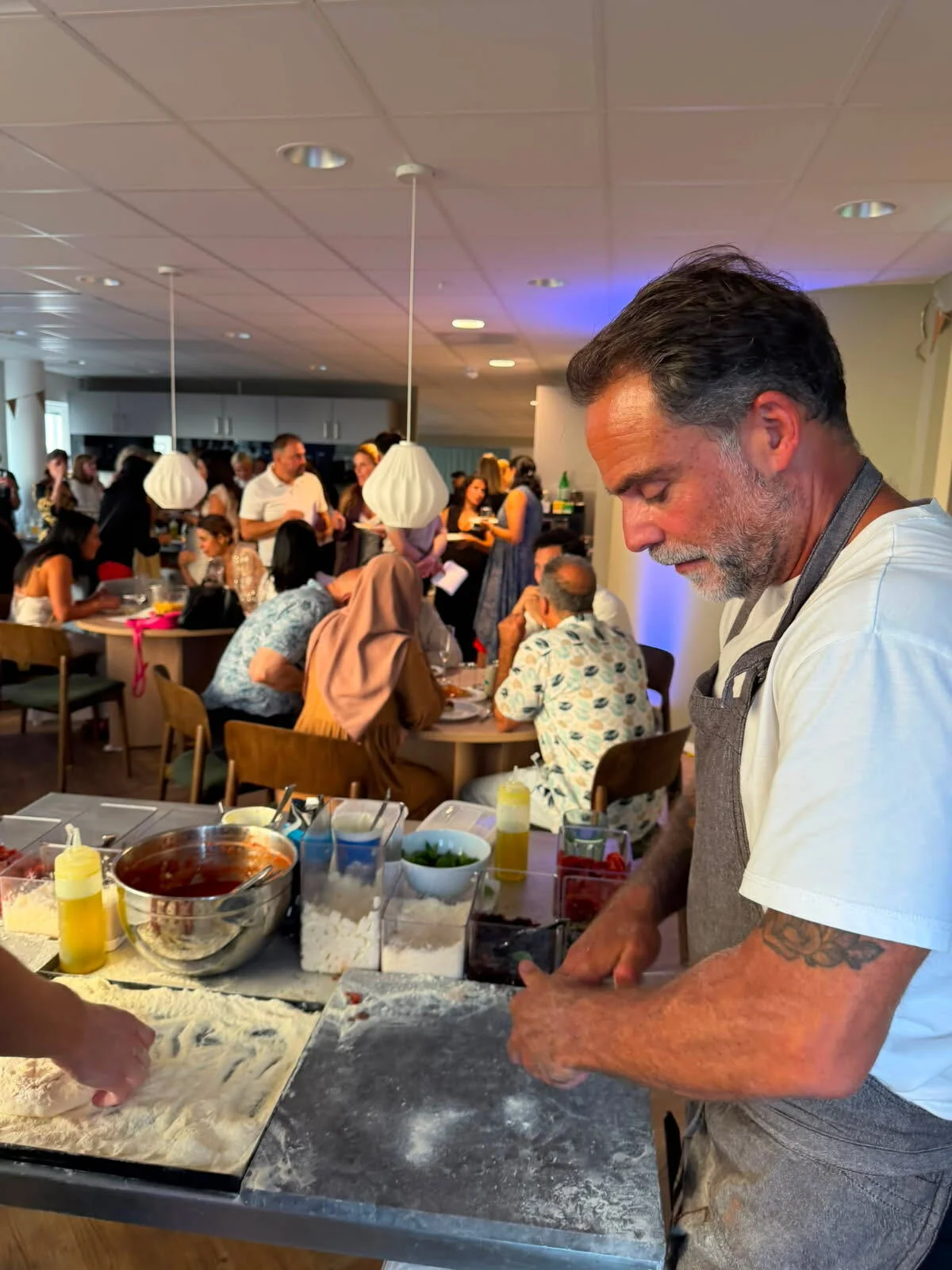 Pizza catering på företagsevent hos kund Oral Care
